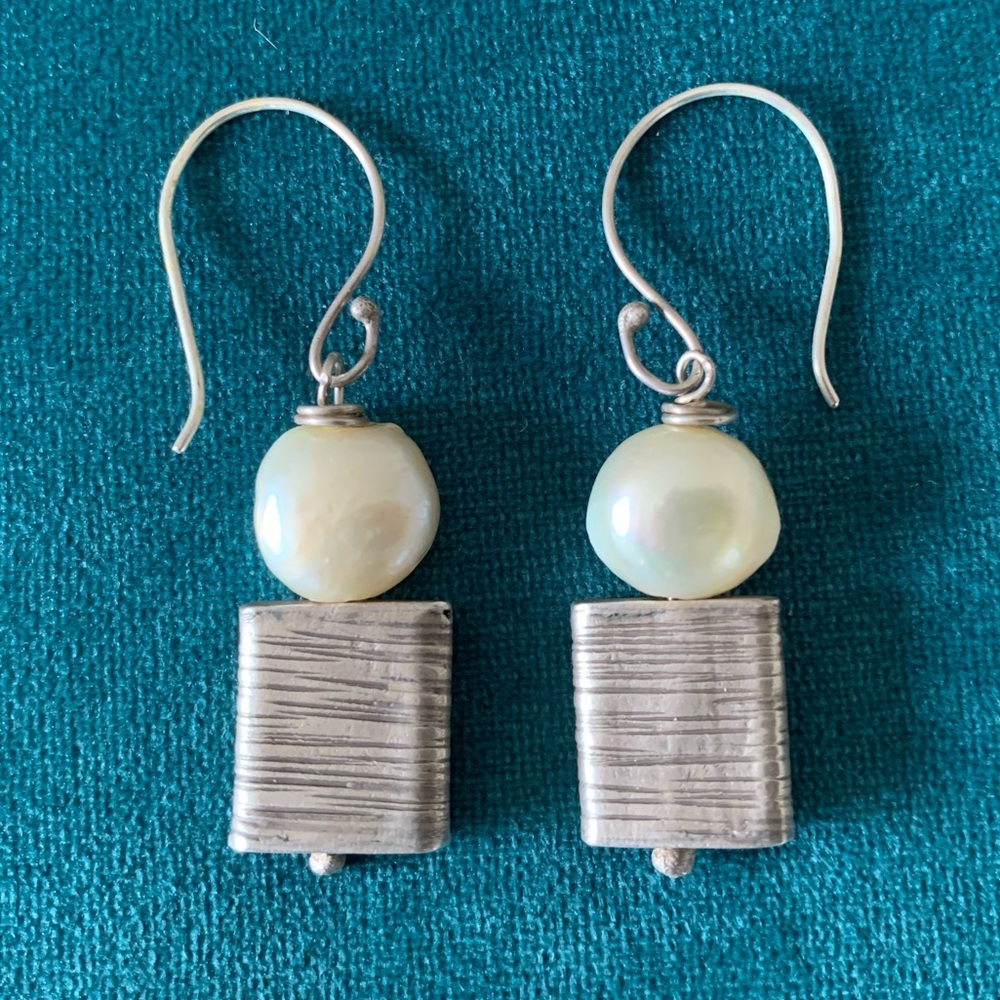 Sterling Silver and Freshwater Pearl Earrings